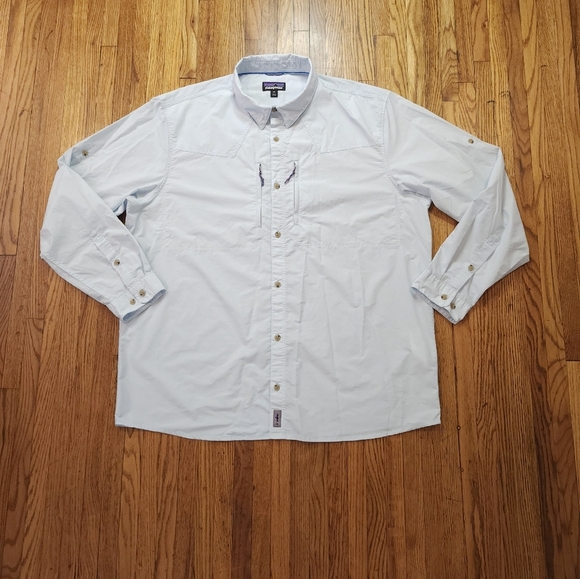 Patagonia Other - Patagonia Sun Stretch Mens Shirt Size XXL Long Sleeve Button Down Blue